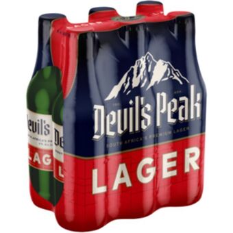 Checkers Liquor Shop Devil's peak lager beer bottle 6 x 330ml offer