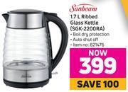 Game Sunbeam 1.7L Ribbed Glass Kettle SGK-2200RA offer