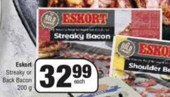 KwikSpar Eskort Steaky or Back Bacon 200g offer