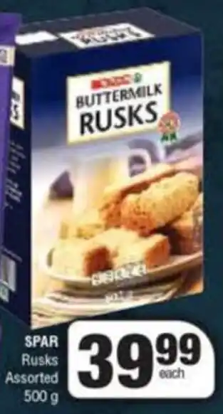 Spar Rusks Assorted 500g