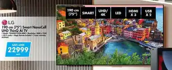 Makro LG 190cm (75") Smart NanoCell UHD ThinQ AI TV offer