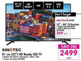 Makro Sinotec 81cm (32") HD Ready LED TV offer