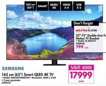 Makro Samsung 165cm (65") Smart QLED 4K TV offer