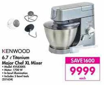 Kenwood 6.7L Titanium Major Chef XL Mixer