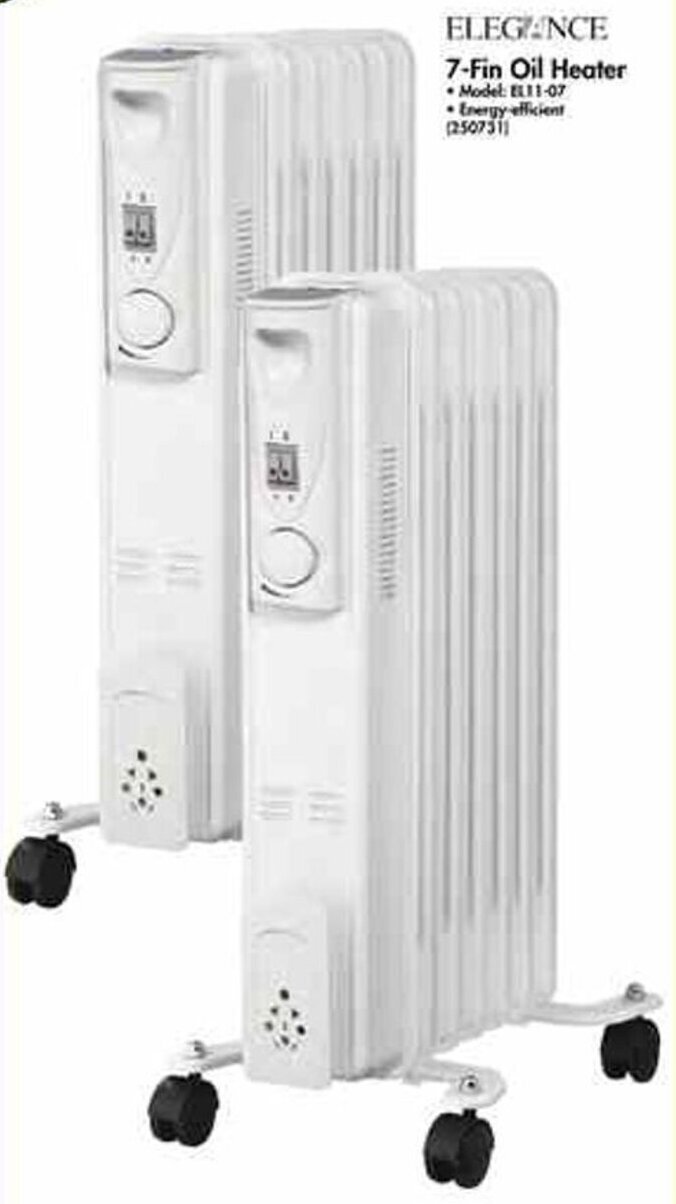 Elegance 7Fin Oil Heater 2's offer at Makro