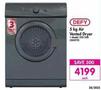 Makro Defy 5kg Air Vented Dryer offer