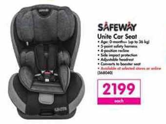Makro SAfeway Unite Car Seat offer