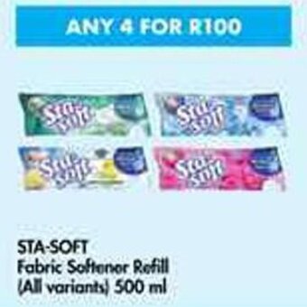Makro Sta-Soft Fabric Softener Refill All Variants 4 x 500ml offer