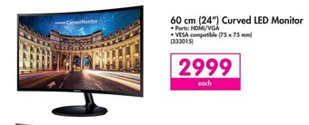 Makro Samsung 60cm (24") Curved LED Monitor offer