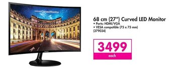 Makro Samsung 68cm (27") Curved LED Monitor offer