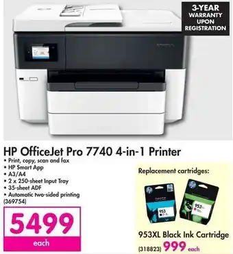 Makro HP OfficeJet Pro 7740 4-in-1 Printer offer