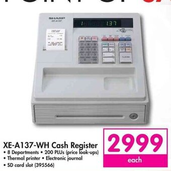 Makro Sharp XE-A137-WH Cash Register offer