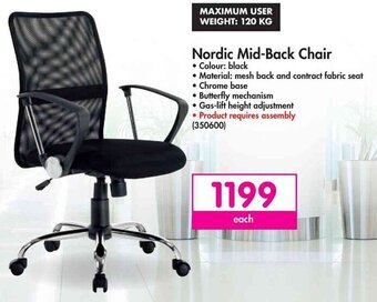 Makro Nordic Mid-Back Chair offer