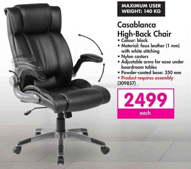 Casablanca HighBack Chair offer at Makro