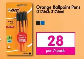 Makro BIc Orange Ballpoint Pens 7-pack offer