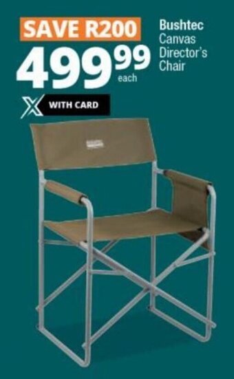 Checkers Bushtec Canvas Director's Chair offer
