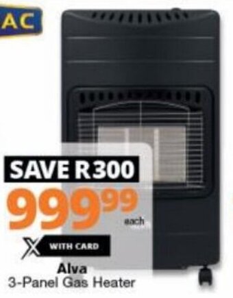 Checkers Alva 3-Panel Gas Heater offer