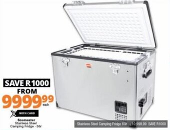 Checkers Snomaster Stainless Steel Camping Fridge 56L offer
