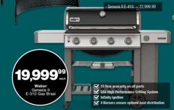 Checkers Weber Genesis II E-310 Gas Braai offer