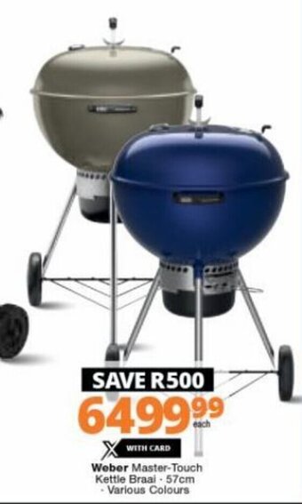 Checkers Weber Master Touch Kettle Braai 57cm offer