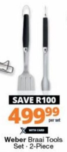 Checkers Weber Braai Tools Set 2-piece offer