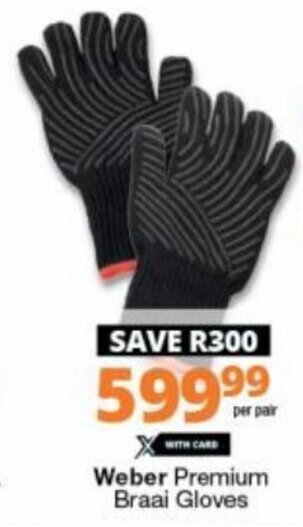 Checkers Weber Premium Braai Gloves per pair offer