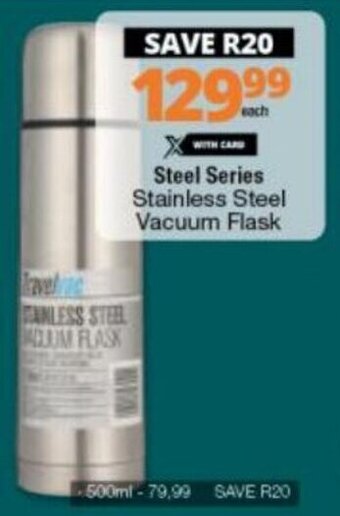 Checkers Steel Series Stainless Steel Vacuum Flask offer