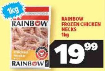 Usave Rainbow Frozen chicken Necks 1kg offer