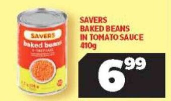Usave Savers Baked Beans in Tomato Sauce 410g offer