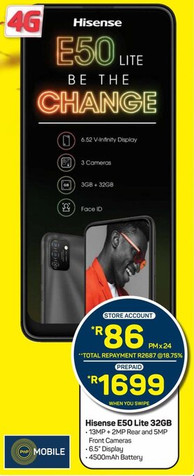 Pick n Pay Hisense E50 Lite 32GB offer