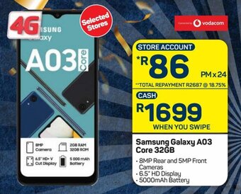 Pick n Pay Samsung Galaxy A03 Core 32GB offer
