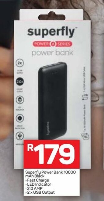 Pick n Pay Superfly Power Bank 10000mAh Black offer