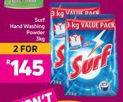 Game Surf Hand Washing Powder-For 2 x 3Kg offer