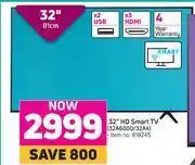 Game Hisense 32" (81cm) HD Smart TV 32A6000/32A4 offer