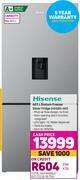 Game Hisense 463 L Bottom Freezer Silver Fridge H610BS-WD offer