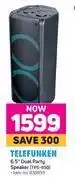 Game Telefunken 6.5" Dual Party Speaker TPS-650 offer