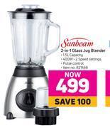 Game Sunbeam 2 In 1 Glass Jug Blender offer