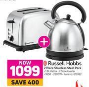 Game Russell Hobbs 2 Piece Stainless Steel Pack offer