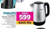 Game Philips 1.7L Cordless Stainless Steel Kettle offer