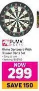 Game Puma Rhino Dartboard With 3 Laser Darts Set-Per Set offer