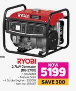 Game Ryobi 2.7KW Generator RG-2700 offer