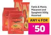Game Fattis & Monis Macaroni And Spaghetti 500g Assorted- For Any 4 offer