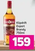 Game Klipdrift Export Brandy- 750ml offer