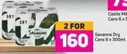 Game Savanna Dry Cans 6 x 300ml- For 2 offer