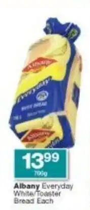Checkers Albany Everyday White / Toaster Bread 700g offer