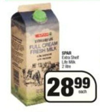 SPAR Extra Shelf Life Milk 2 Litre