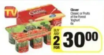 Clover Classic or Fruits of the Forest Yoghurt 6s