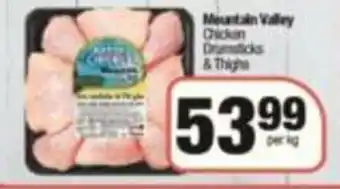 Mountain Valley Chicken Drumsticks & Thighs per kg