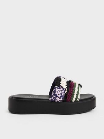 Charles & Keith Knitted platform sandals - multi offer