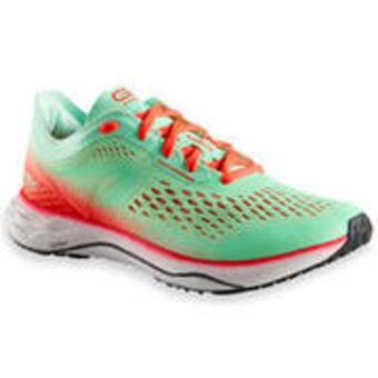 Women's running shoes kiprun kd light - green/coral